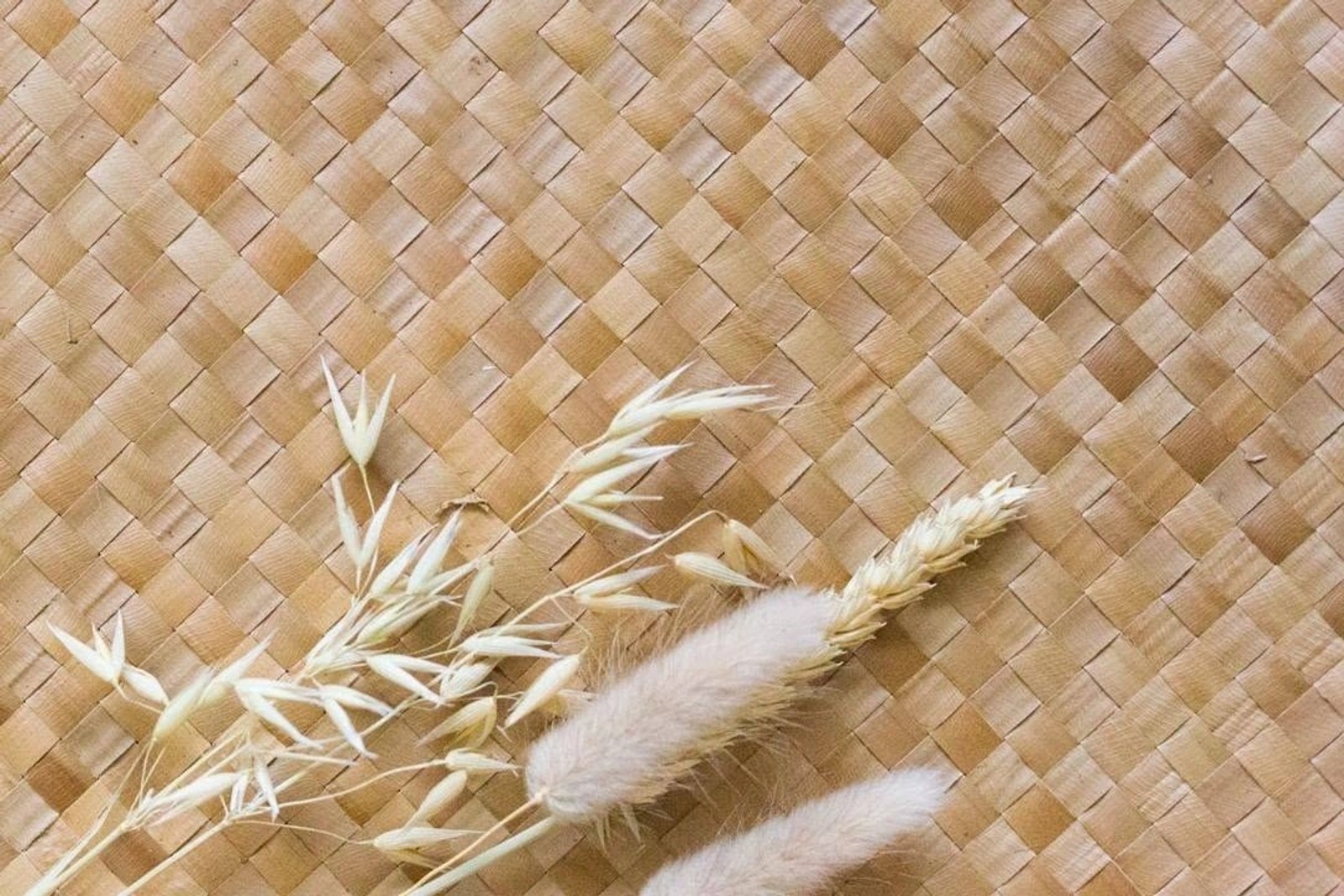 Natural buri woven bag